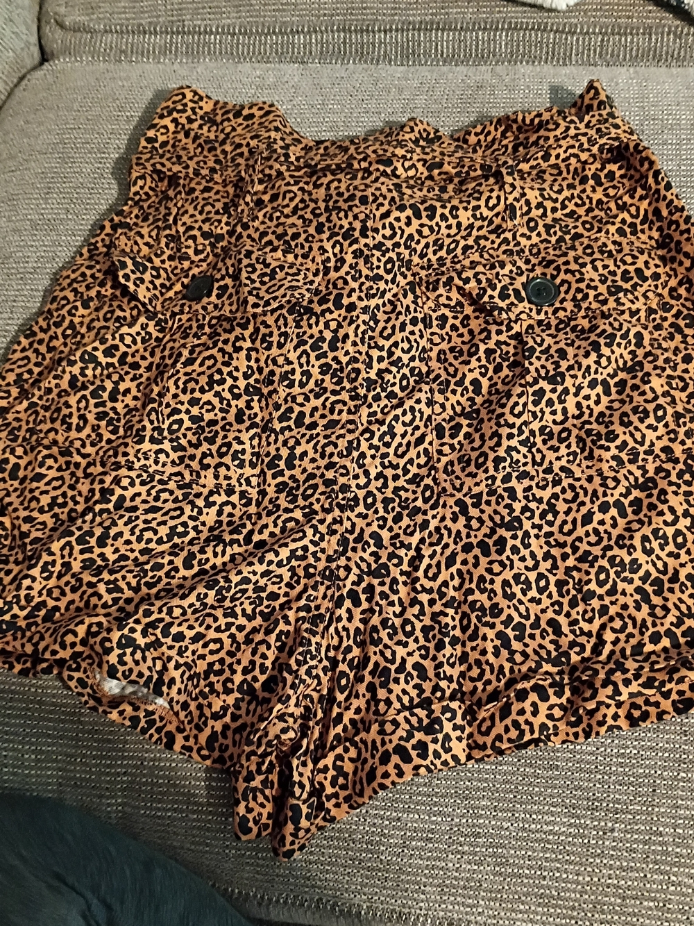 Topshop Leopard Print High Waist Shorts Size 8 - Picture 3 of 9